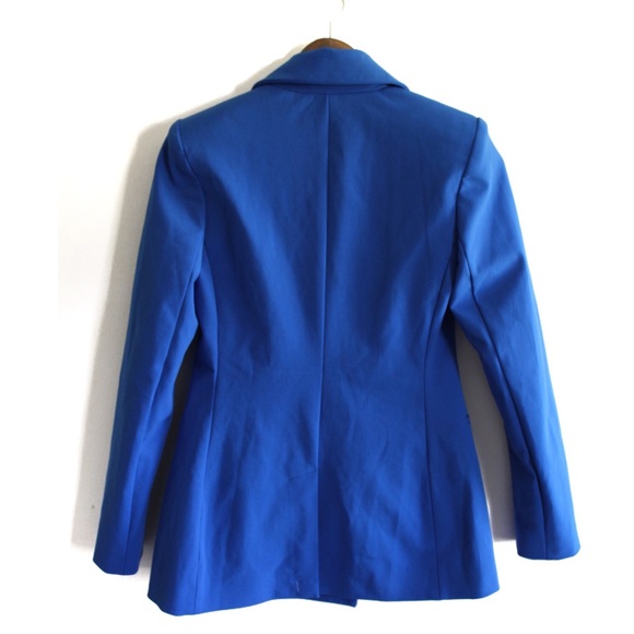 Express NWOT Blue Buttoned Suit Blazer Jacket XS - Picture 7 of 9